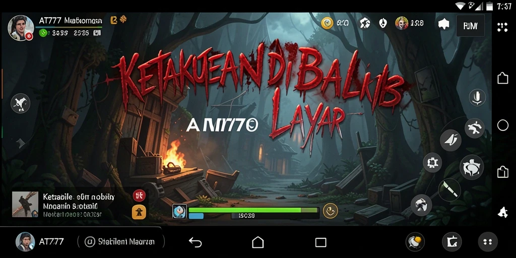 Screenshot dari gameplay AT777 yang memperlihatkan suasana Horror yang mencekam.