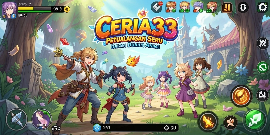 Tampilan gameplay CERIA33 yang menarik dan penuh aksi dari dunia Anime.