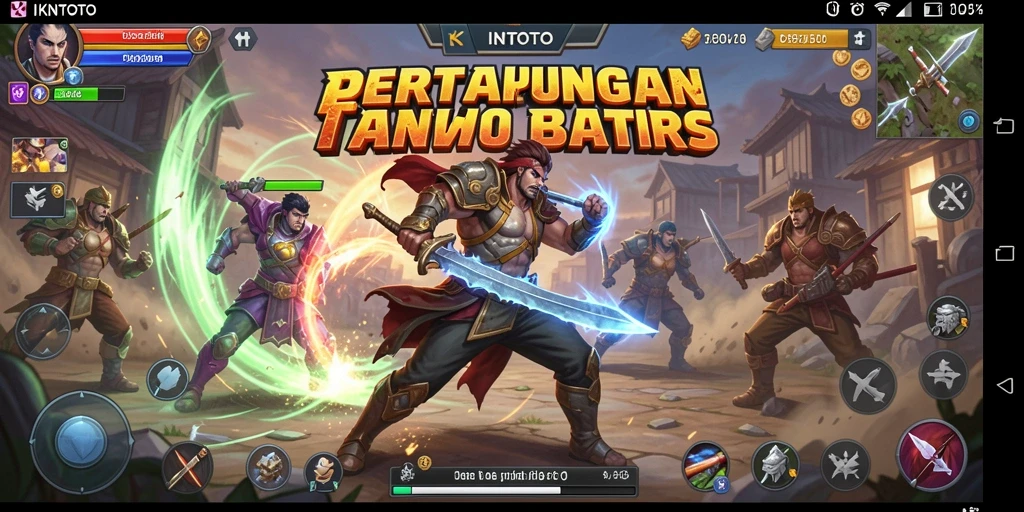 Screenshot gameplay IKNTOTO yang menunjukkan aksi pertarungan seru.