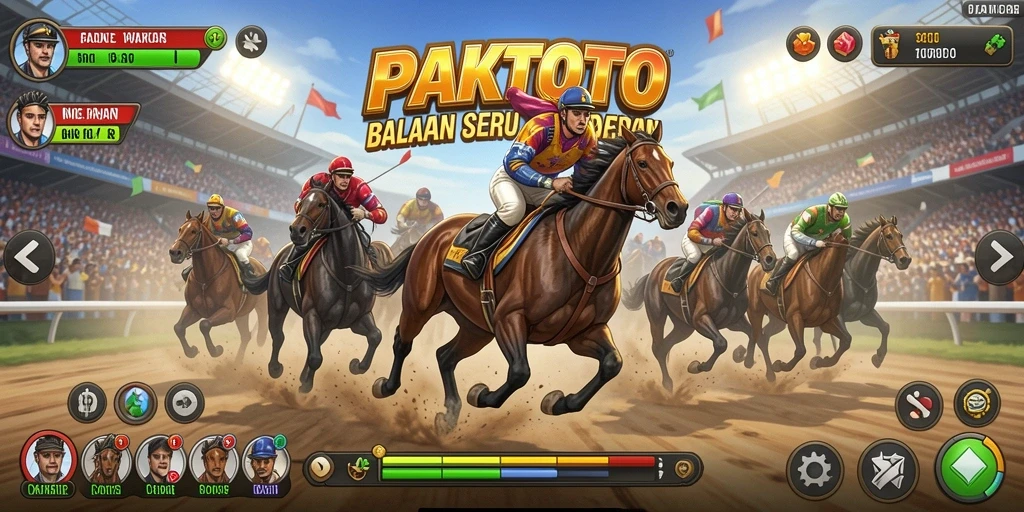 Screenshot gameplay PAKTOTO yang menampilkan balapan seru.