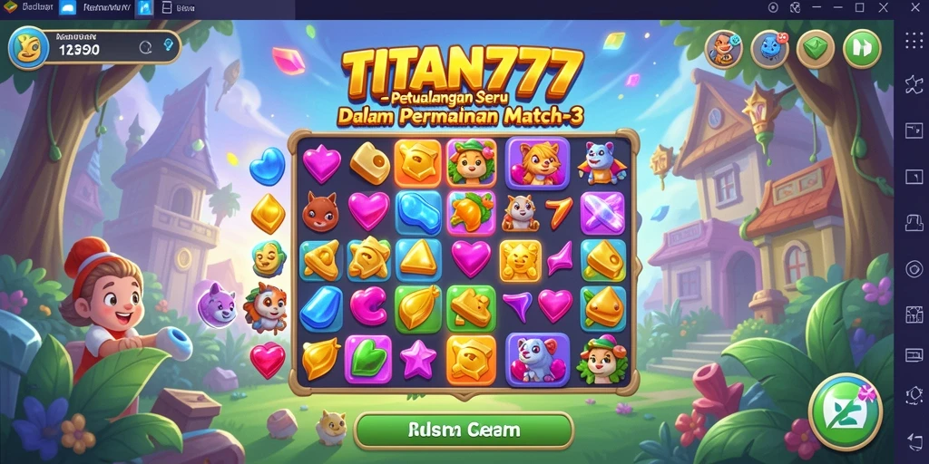Tampilan gameplay seru dan penuh warna dari TITAN777.